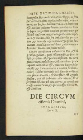 Die Circumcisionis Domini.