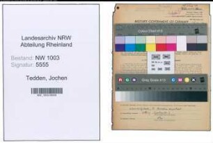 Entnazifizierung Jochen Tedden , geb. 11.01.1920 ()