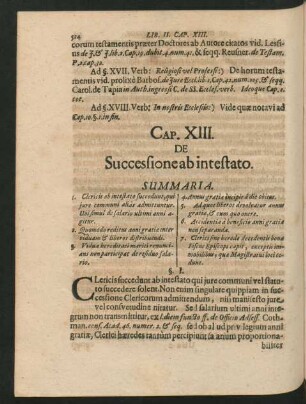 Cap. XIII. De Successione ab intestato.