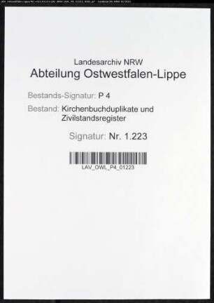 Kirchenbuchduplikat der evangelisch-reformierten Stadtgemeinde Iserlohn (GHT 1863). (Gemeinde: Iserlohn, evangelisch-reformierte Stadtgemeinde)