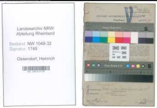Entnazifizierung Heinrich Ossendorf , geb. 23.06.1901 (Angestellter)