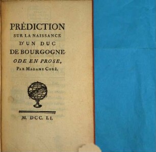 Prediction sur la naissance du Duc de Bourgogne