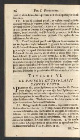 Titulus VI.
