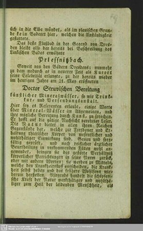 Doctor Struvischen Bereitung künstlicher Mineralwässer, ...