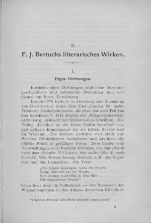 B. Bertuchs litterarisches Wirken.
