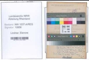 Entnazifizierung Elenore Lindner , geb. 16.08.1921 ()