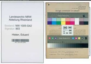 Entnazifizierung Eduard Hielen , geb. 07.03.1900 (Werkmeister)