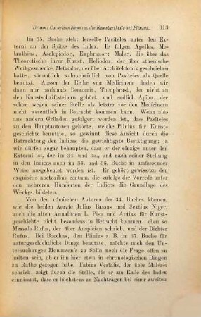 Cornelius Nepos und die Kunsturtheile bei Plinius