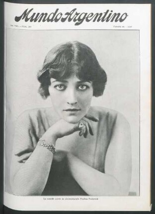 La notable actriz de cinematógrafo Paulina Frederich [Fotografía]