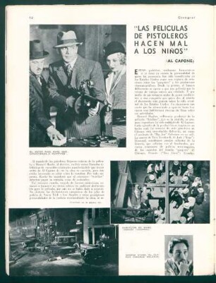 "Las películas de pistoleros hacen mal a los niños" (Al Capone)