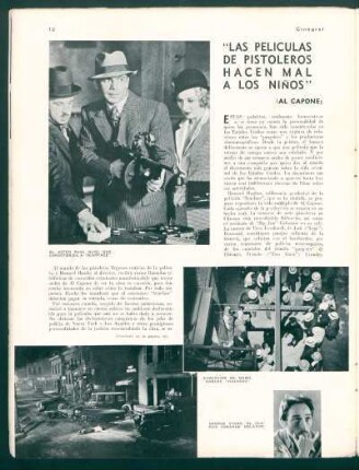 "Las películas de pistoleros hacen mal a los niños" (Al Capone)