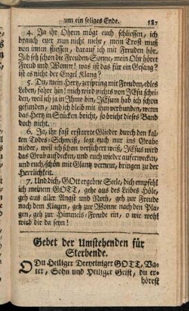 Gebet der Umstehenden für Sterbende.