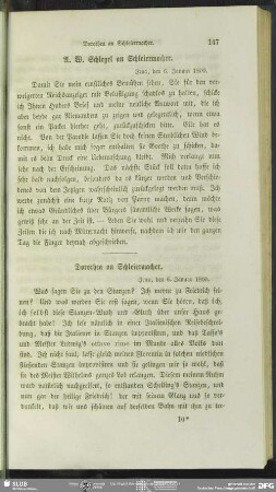 August Wilhelm von Schlegel an Friedrich Schleiermacher, Jena, 06.01.1800