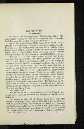 Was wir wollen