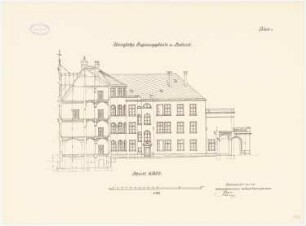 Regierungsgebäude, Stralsund Hauptkassengebäude: Schnitt 1:100