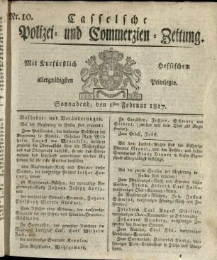 Nr. 10, Sonnabend, den 1sten Februar 1817