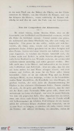 Von der Composition der Aussenseite (Cap. 8)