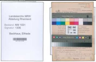 Entnazifizierung Elfriede Backhaus , geb. 00.00.0000 (Lehrerin)