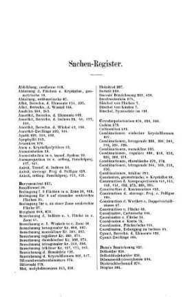Sachen-Register.