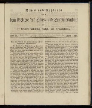 Nro. 21. Juni 1825.