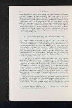 Die zentrale Überlieferung im Altonaischen Mercurius