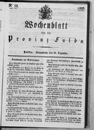 Nr. 52, Ausgabe vom 26. Dezember 1863