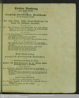 Dritter Nachtrag