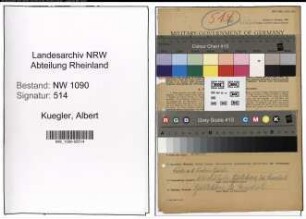 Entnazifizierung Albert Kuegler , geb. 11.03.1896 (Polizeiinspektor)