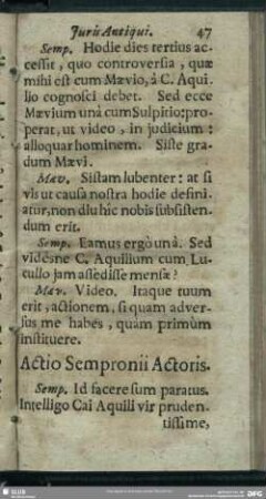 Actio Sempronii Actoris