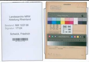 Entnazifizierung Friedrich Schwick , geb. 30.04.1900 (Amtsleiter)