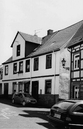 Wohnhaus, Fachwerk; Gelnhausen, Am Rain 13, Am Rain 15