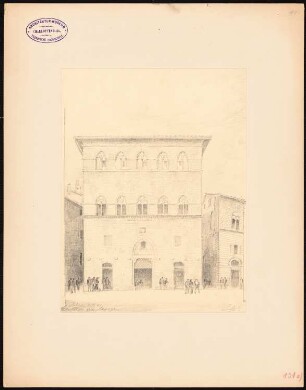 Haus in der Via Cavour, Siena: Perspektivische Ansicht