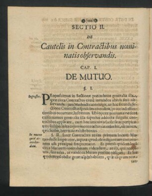 Cap. I. De Mutuo.