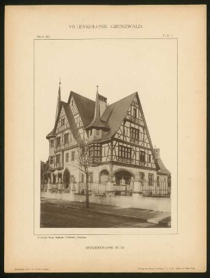 Villa Hugo Hartung, Berlin-Grunewald: Ansicht (aus: Die Villenkolonie Grunewald, hrsg. von Egon Hessling, Berlin 1903)