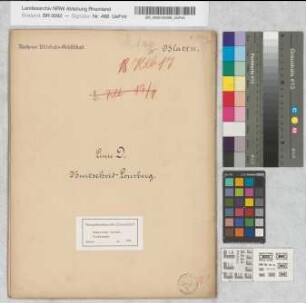 Einzelne Linien der Aachener Straßenbahn. Z.T. koloriert. Linie D: Burtscheid-Lousberg