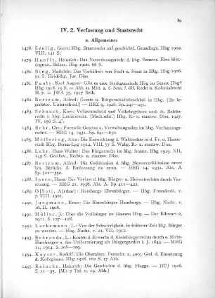 IV. 2. Verfassung und Staatsrecht