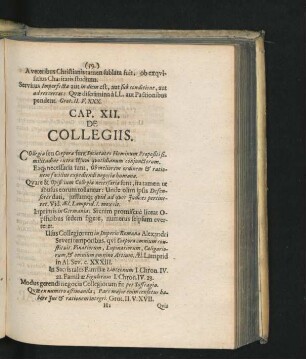 Cap. XII. De Collegiis.