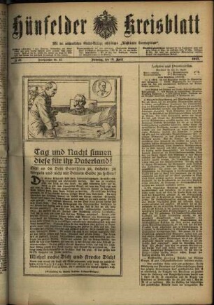 Ausgabe vom Dienstag, den 10. April 1917.