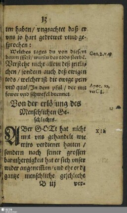 Von der erlösung des Menschlichen Geschlechts