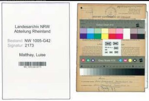 Entnazifizierung Luise Matthay , geb. 06.06.1901 (Friseuse)