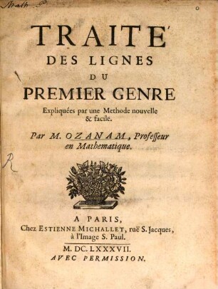 Traité des lignes du premier genre