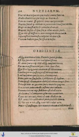 [O] Obedientiae – Otii.