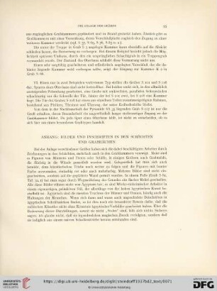 Anhang: Bilder und Inschriften in den Schächten und Grabräumen