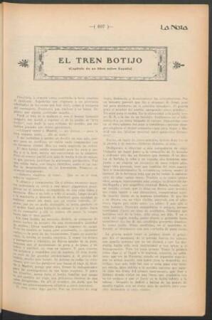 El tren botijo : (Capítulo de un libro sobre España)