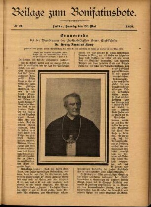 Zweite Ausgabe vom Sonntag, den 22. Mai 1898.