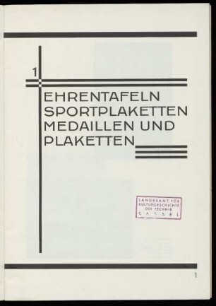 Ehrentafeln, Sportplaketten, Medaillen und Plaketten