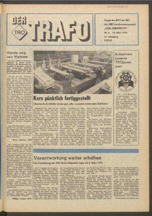 TRO-Betriebszeitung 'Der Trafo'; Nr. 6/1979 (19. März 1979)