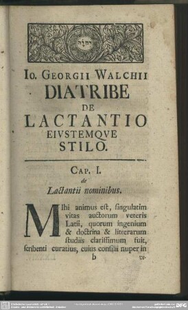 Lucii Coelii siue Caecilii Lactantii Firmiani Opera Omnia, quae exstant