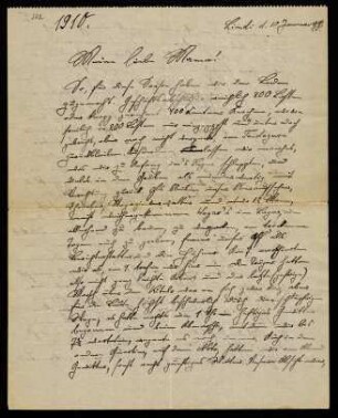 Brief an Mama, 10.01.1910, Lindi