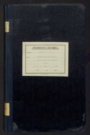 Gräfrath: Bergischer Verein für Gemeinwohl Ortsgruppe Gräfrath 1920-1924